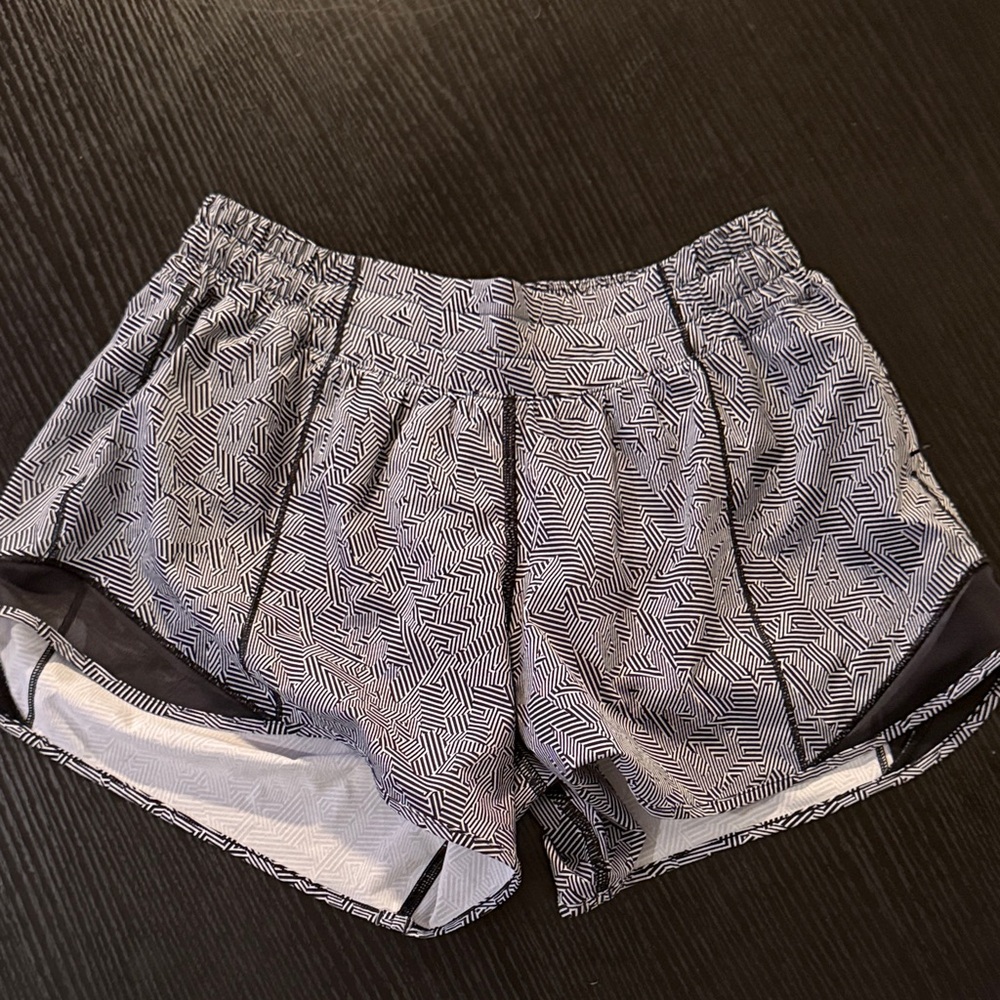 lululemon athletica Black and White Geometric Athletic Shorts - Picture 8 of 8